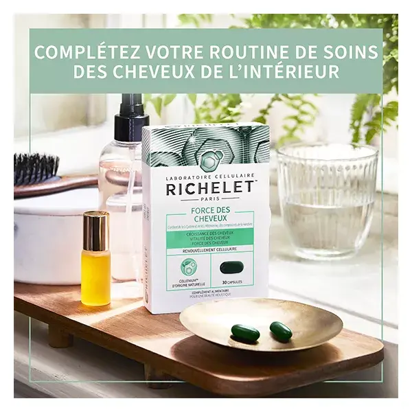 RICHELET Fortalecedor Capilar, Suplemento Alimentar para Cabelo, 90 Cápsulas