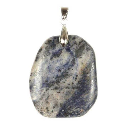 Pendentif pierre plate en sodalite