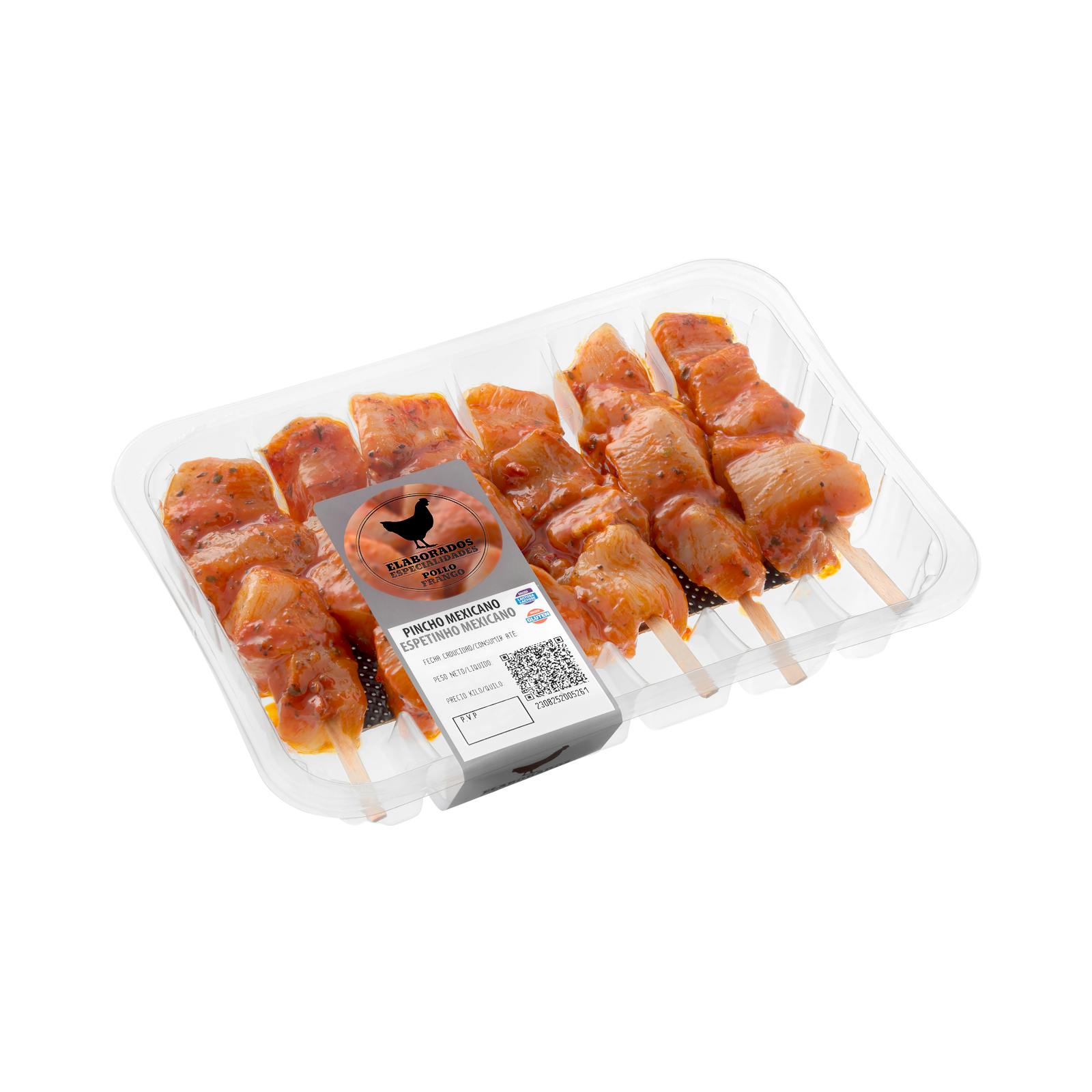 Brochette de poulet mexicaine avec un bâton