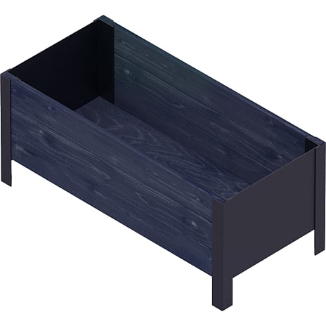 Pindstrup Modern højbed 78x36 cm - sort