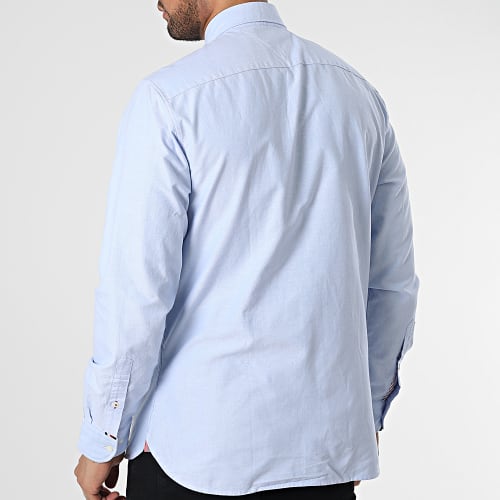 Chemise Manches Longues Heavy Oxford Solid 9167 Bleu Clair