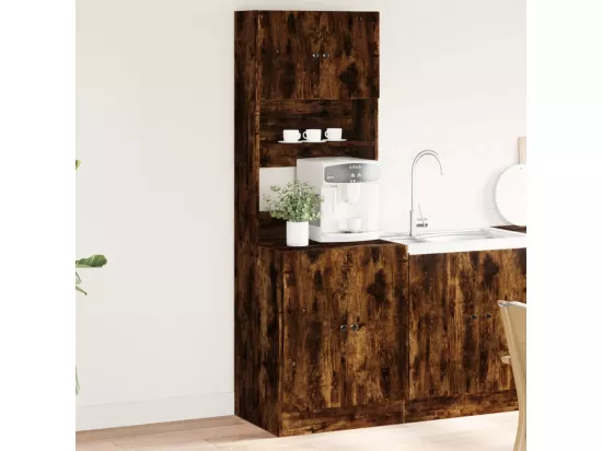 Armoire de cuisine chêne fumé 60x50x180 cm bois d'ingénierie