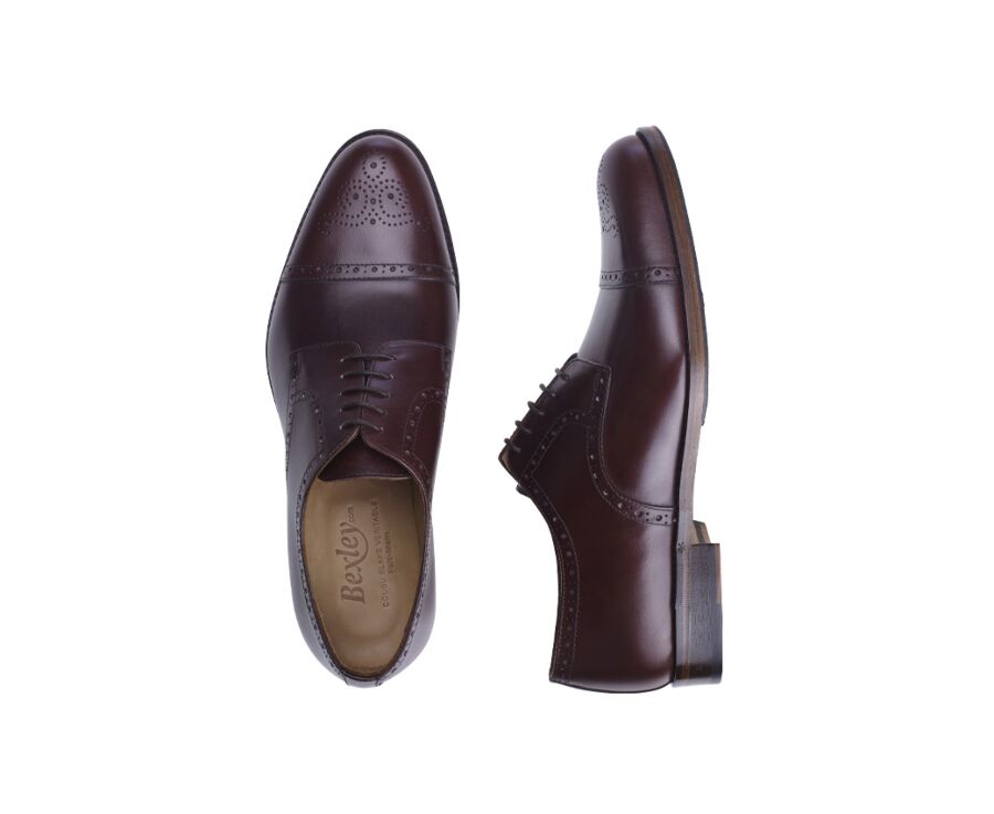 Derbies homme Chocolat semelle cuir avec patin - BALDERTON PATIN