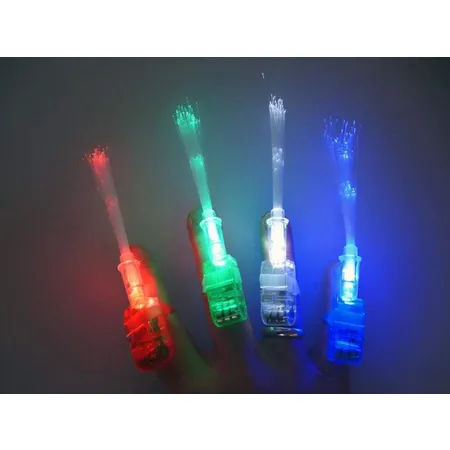 China Trading verschiedene Fingerlichter, 4 Stück je 1x rot, grün, blau, weiß