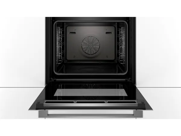 Bosch Serie | 8 HSG636BB1 - Ovn - med dampfunktion - til indbygning - niche - bredde: 56 cm - dybde: 55 cm - højde: 58.5 cm - med selv-rengøring - Klasse A  - sort