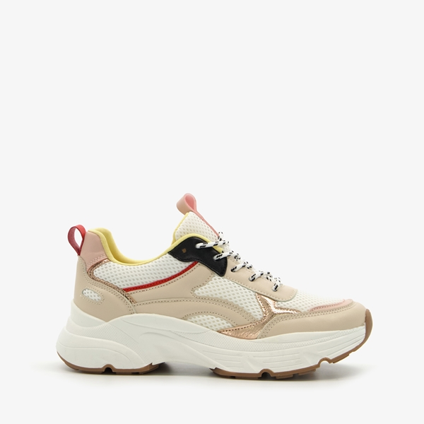 Blue Box dames dad sneakers beige metallic