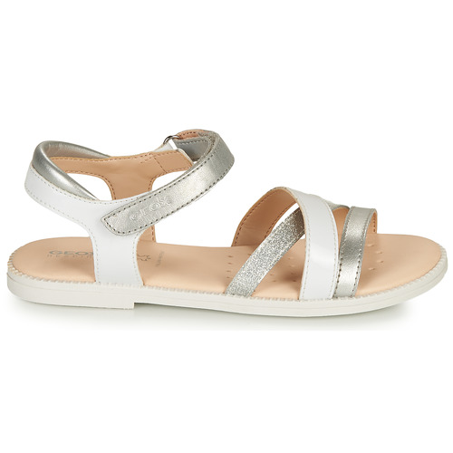 Geox - SANDAL KARLY GIRL - Blanc / Argenté