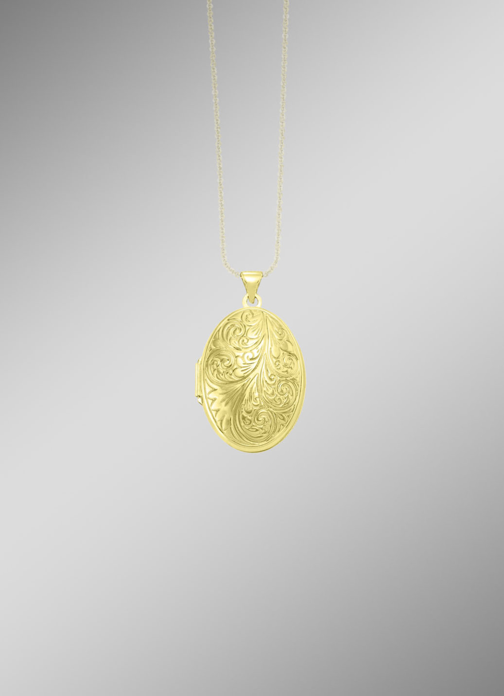 Elegantes, vergoldetes Medaillon aus Silber 925/- fein