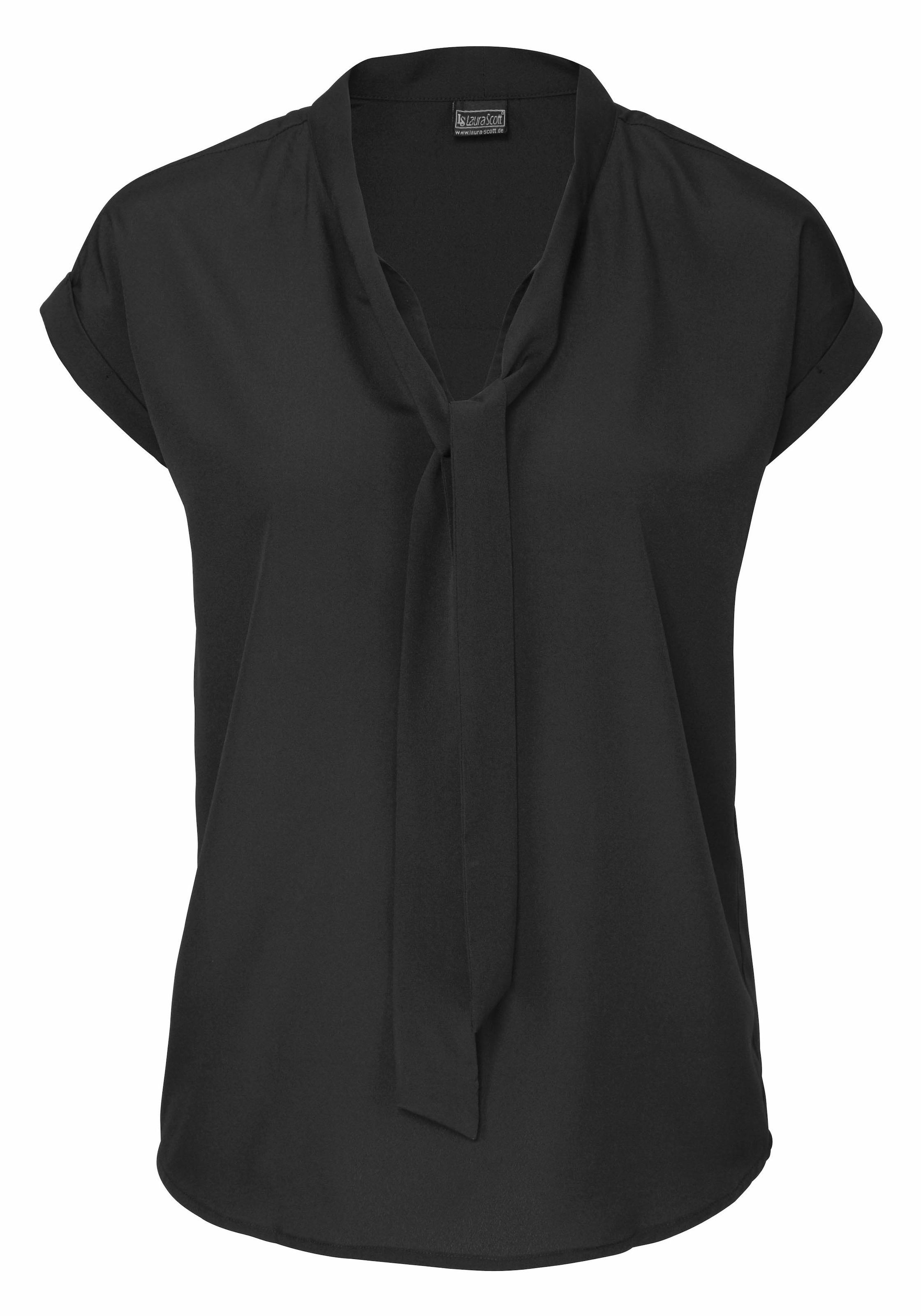 Bruno Banani Schluppenbluse, 2 mit Bindeband