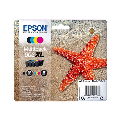 Epson 603XL Etoile de mer - pack de 4 - noir, cyan, magenta, jaune - cartouche d'encre originale