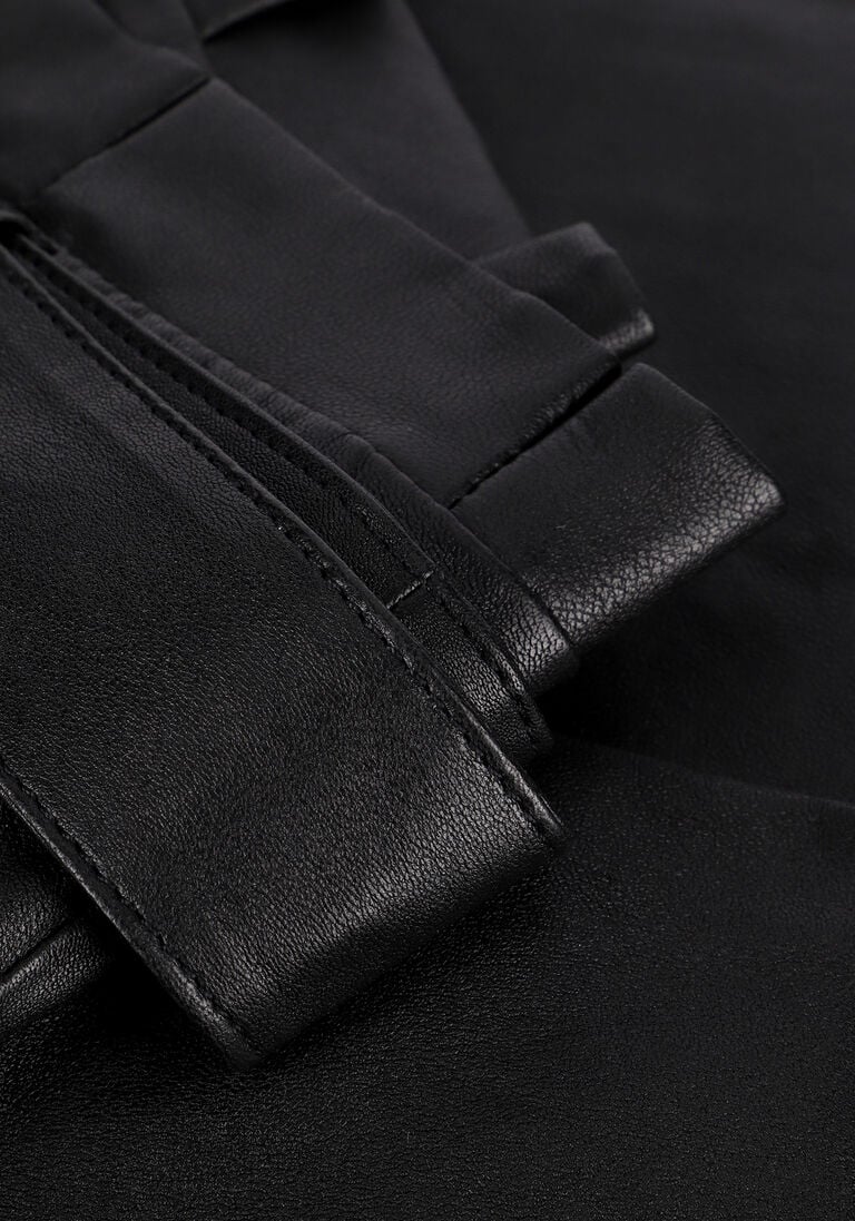 EST\\'SEVEN zwarte est'seven pantalon est'paper bag stretch leather
