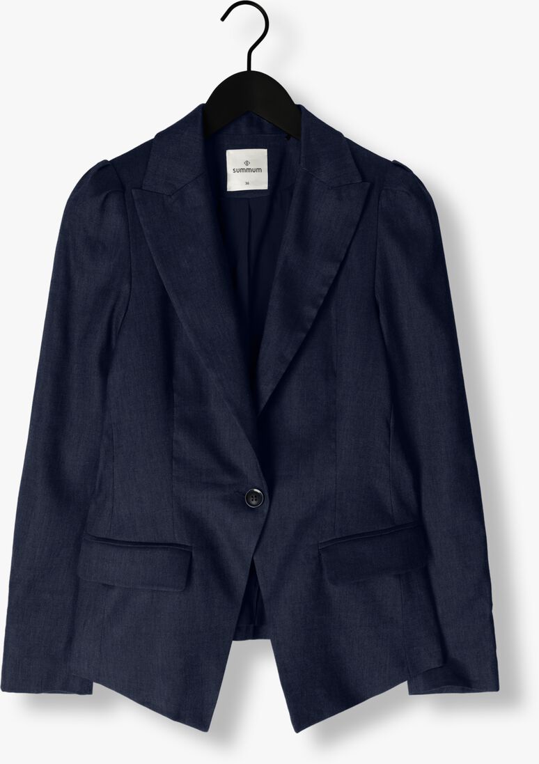 SUMMUM donkerblauwe summum blazer blazer linen blend