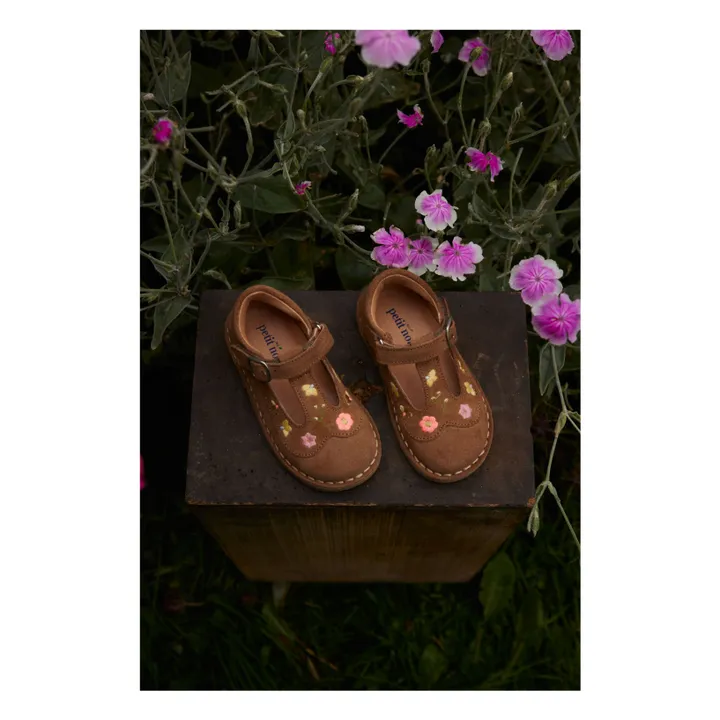 Petit Nord Babies Brodées Fleurs Peter Pan - Collection Uniqua | Marron