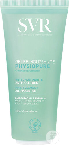 SVR Physiopure Gelée Moussante Nettoyant Pureté Anti-Pollution Visage Peaux Sensibles 200ml