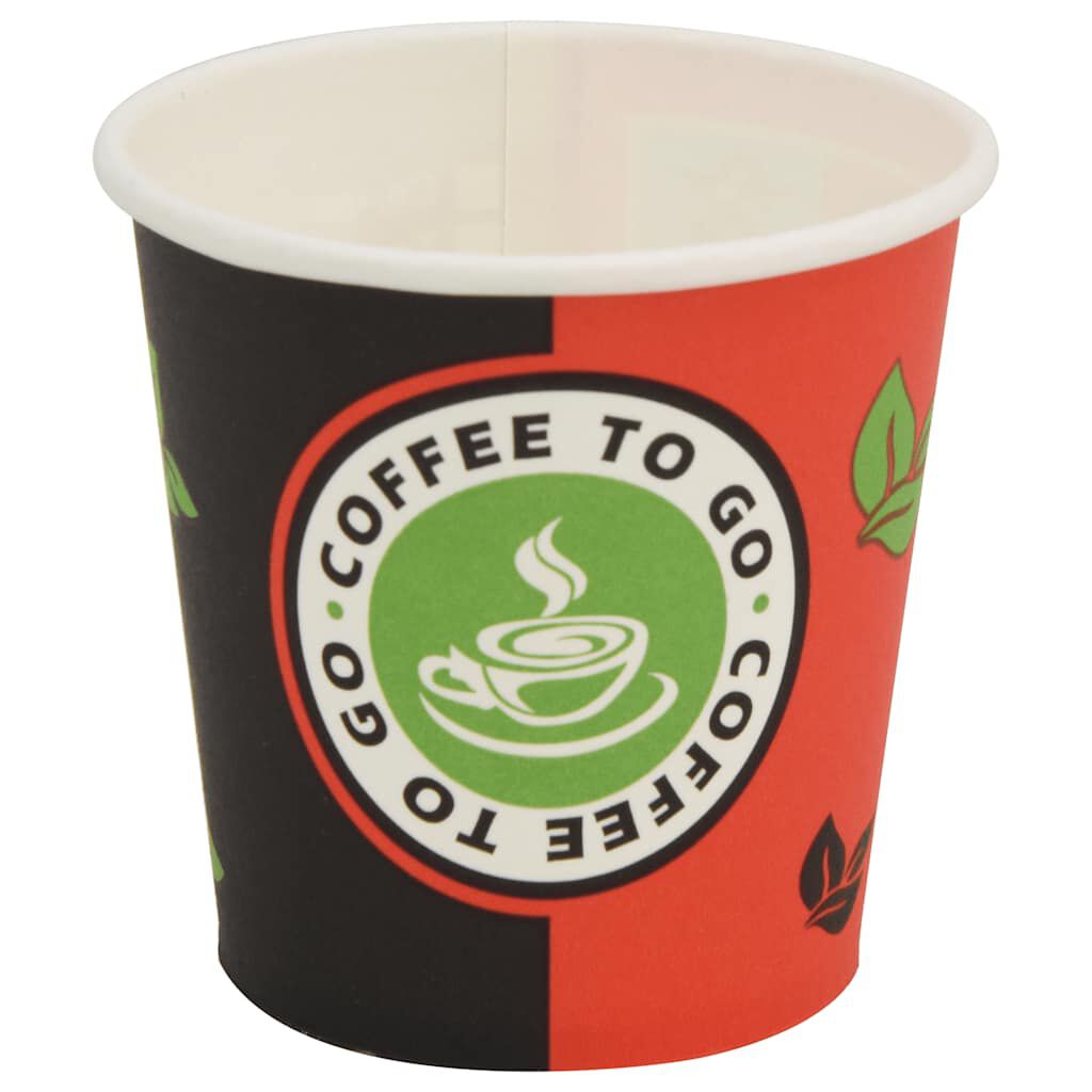 vidaXL Wegwerp papieren koffiebekers 1000 stuks, 120 ml (4 oz)
