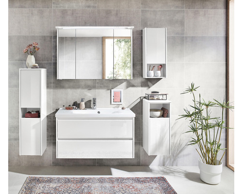 Pelipal xpressline 3261 wandkast, wit met glazen front, BxHxD 30 x 70 x 16 cm