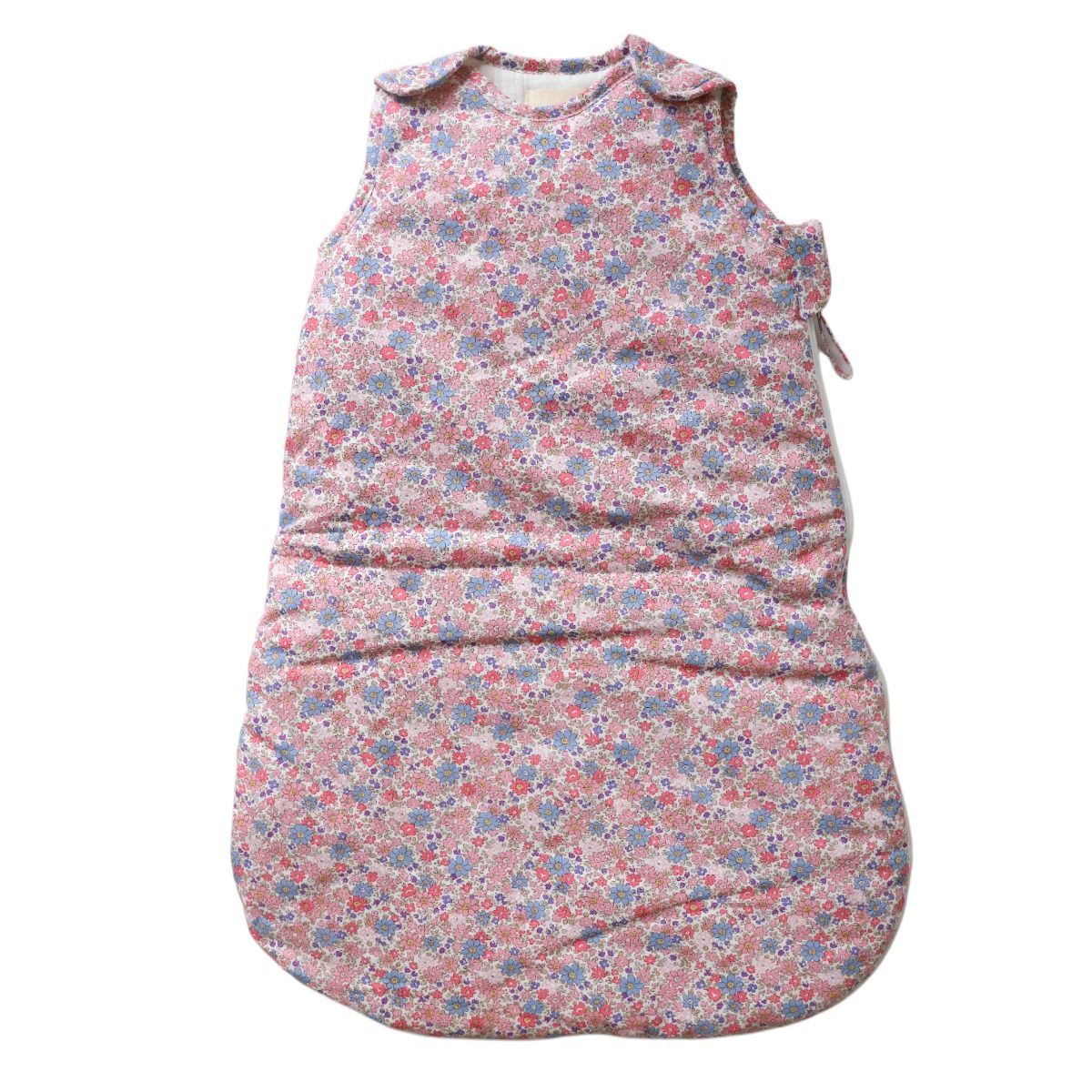 Gigoteuse fleurie bleu et rose