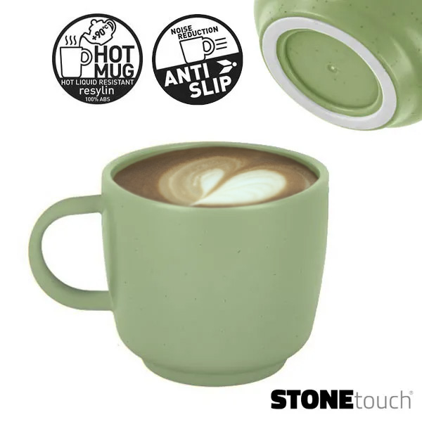 Tasse Cappuccino Mélamine Dolomit Verte 25cl anti-dérapant BRUNNER