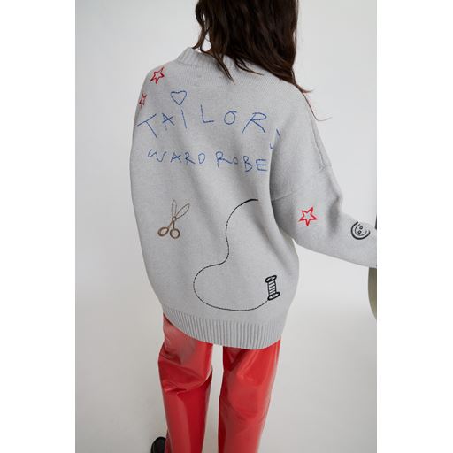 Stella Nova The Tailors Cardigan, Light Grey, M