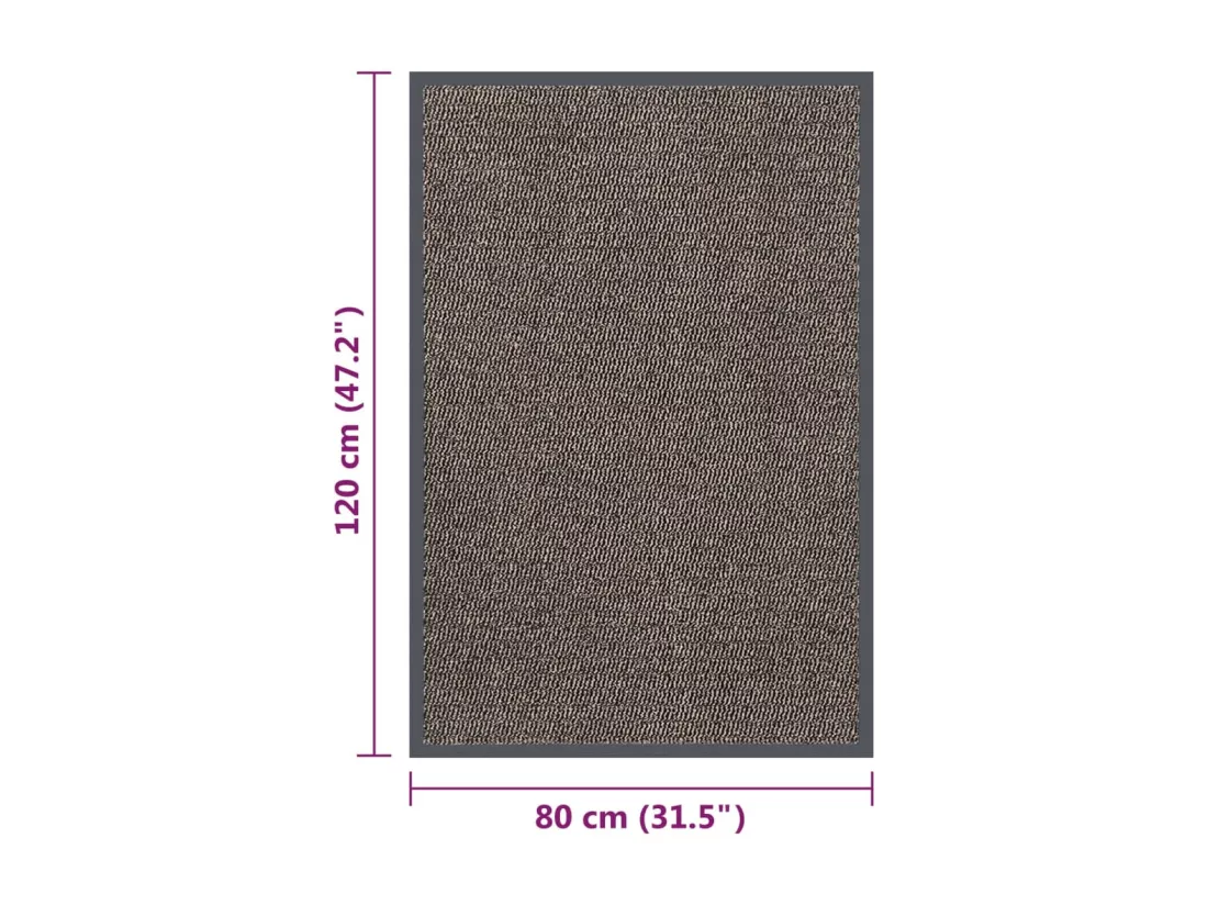 Paillasson touffeté 80x120 cm Marron foncé