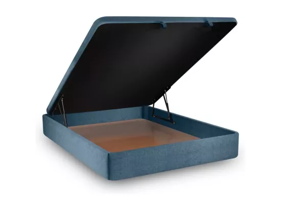 Sommier Coffre Tissu Bleu 140x200 H39cm