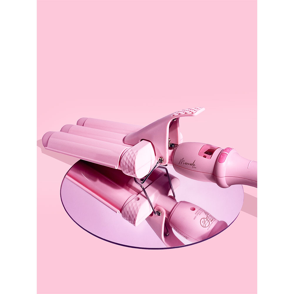 Mini Hair Waver 25mm Dreifaches Keramik Welleneisen Lockenstab  - Pink