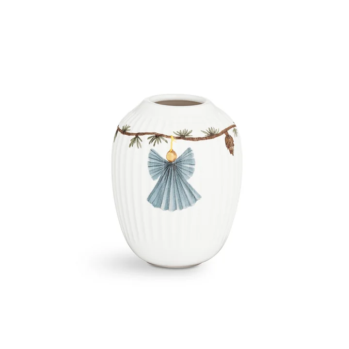 Kähler Design - Hammershøi Weihnachten Vase, H 10,5 cm, weiss