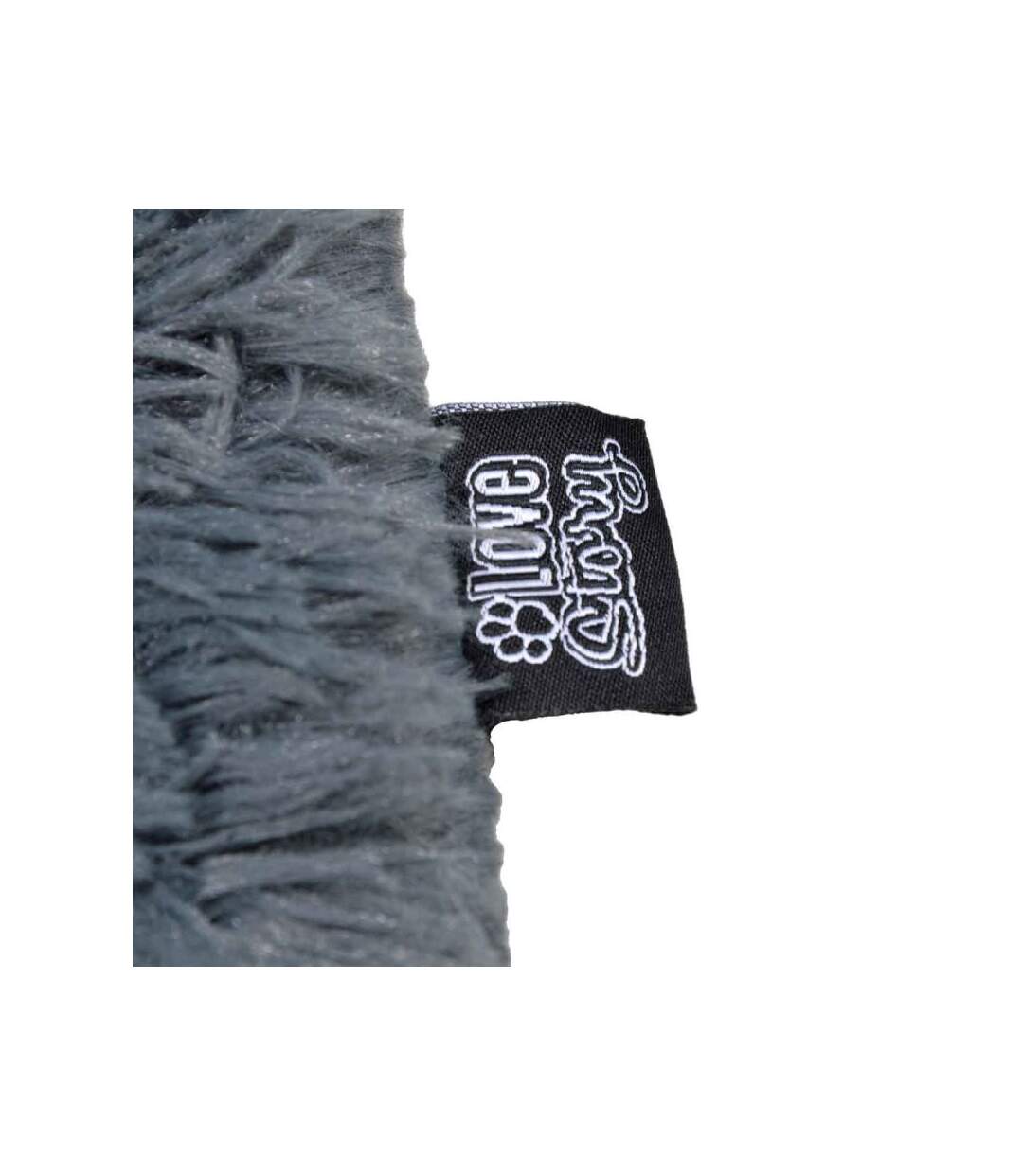 Paris Prix - Protège Canapé & Traversin fluffy 100cm Anthracite