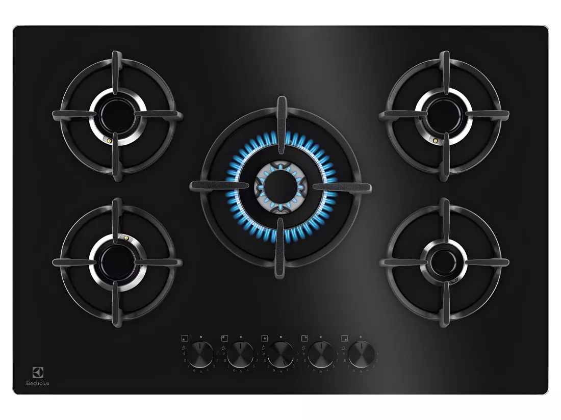 Electrolux Table de cuisson gaz 75cm 5 feux noir - EGG75372K