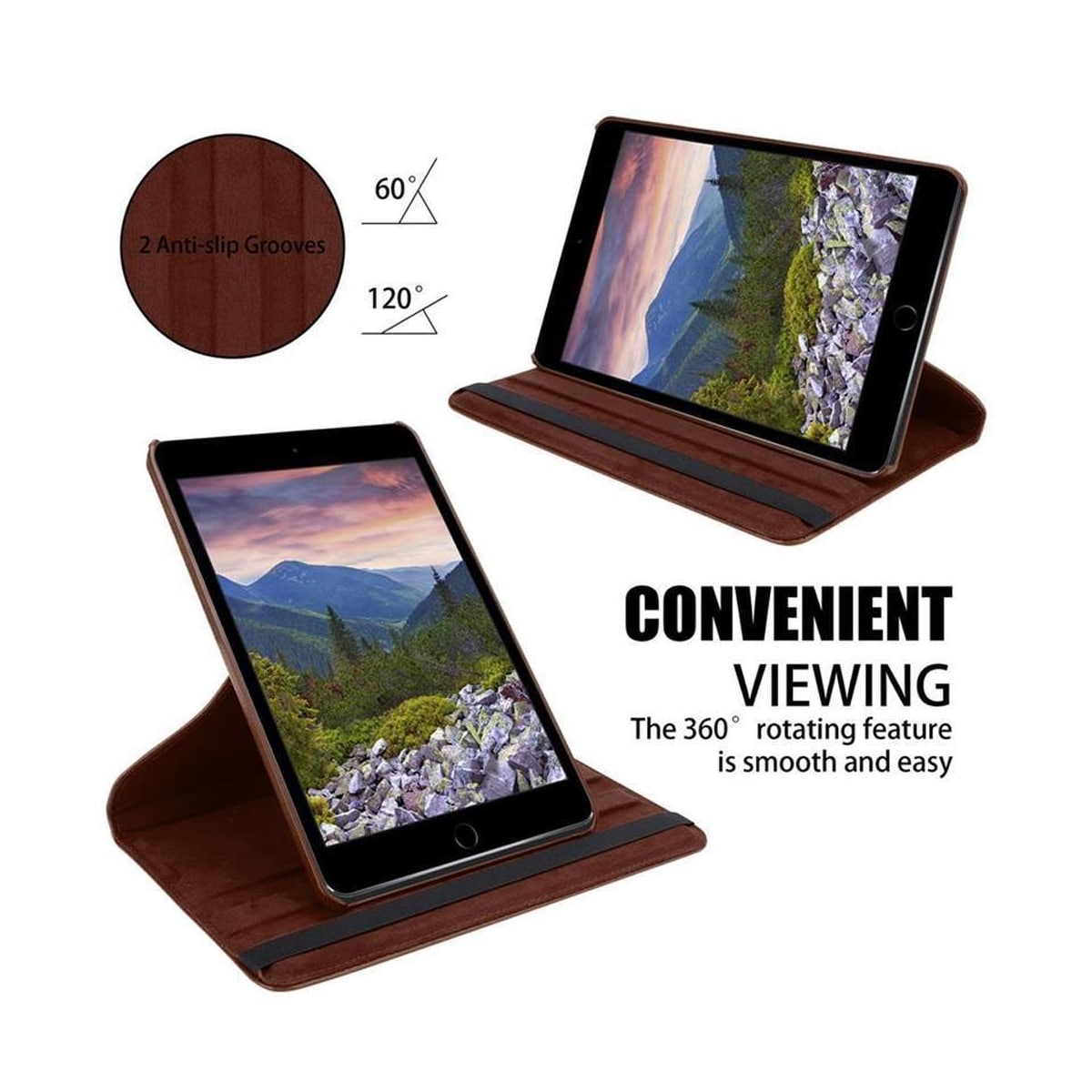 iPad MINI / MINI 2 / MINI 3 deksel til nettbrett (brun)