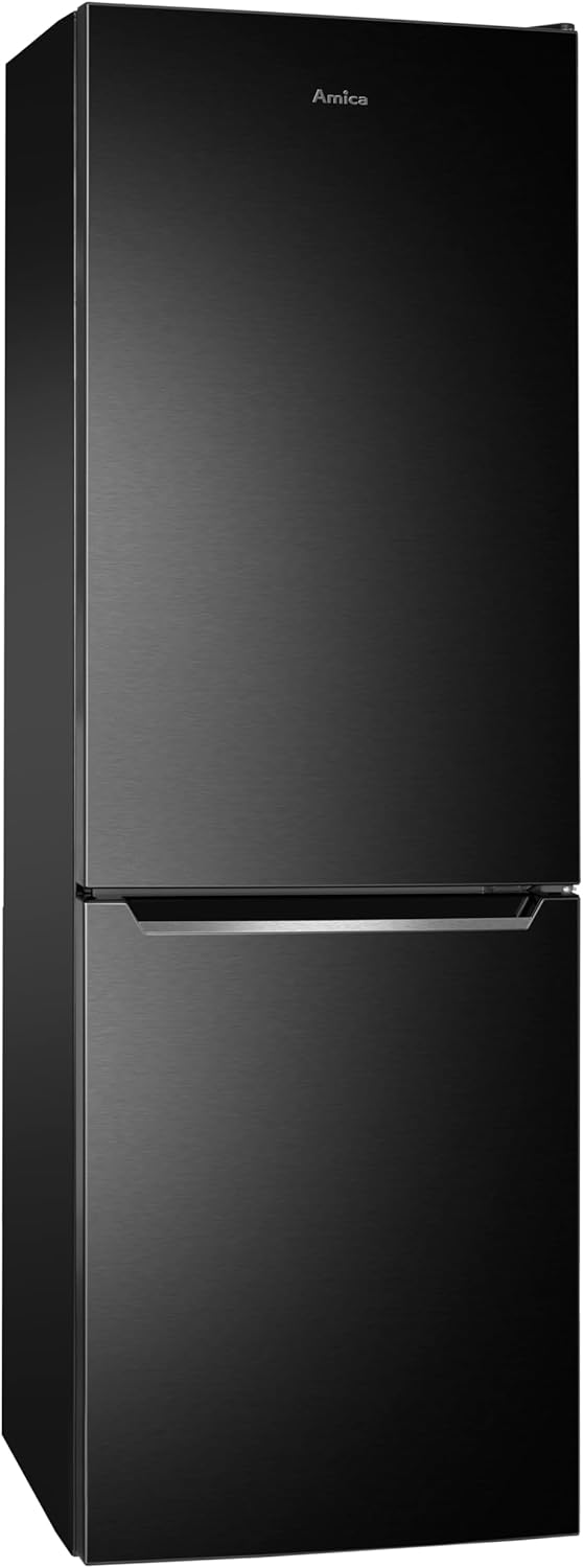 Amica Kühl Gefrierkombination freistehend mit Total NoFrost 170 x 54 cm VitControlPlus Schublade elektronische Steuerung Superkühlen und Supergefrieren - schwarze Edelstahloptik