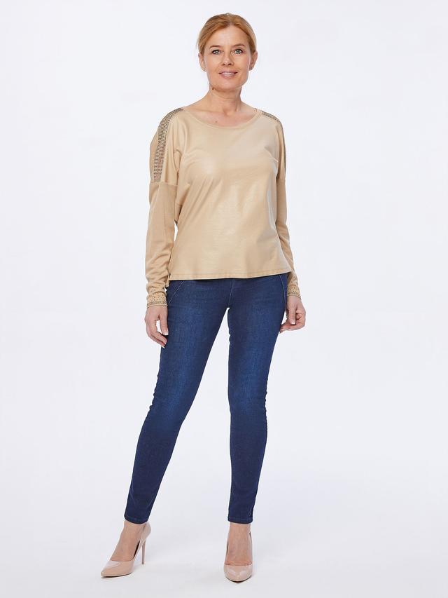 Pullover Diva im Materialmix