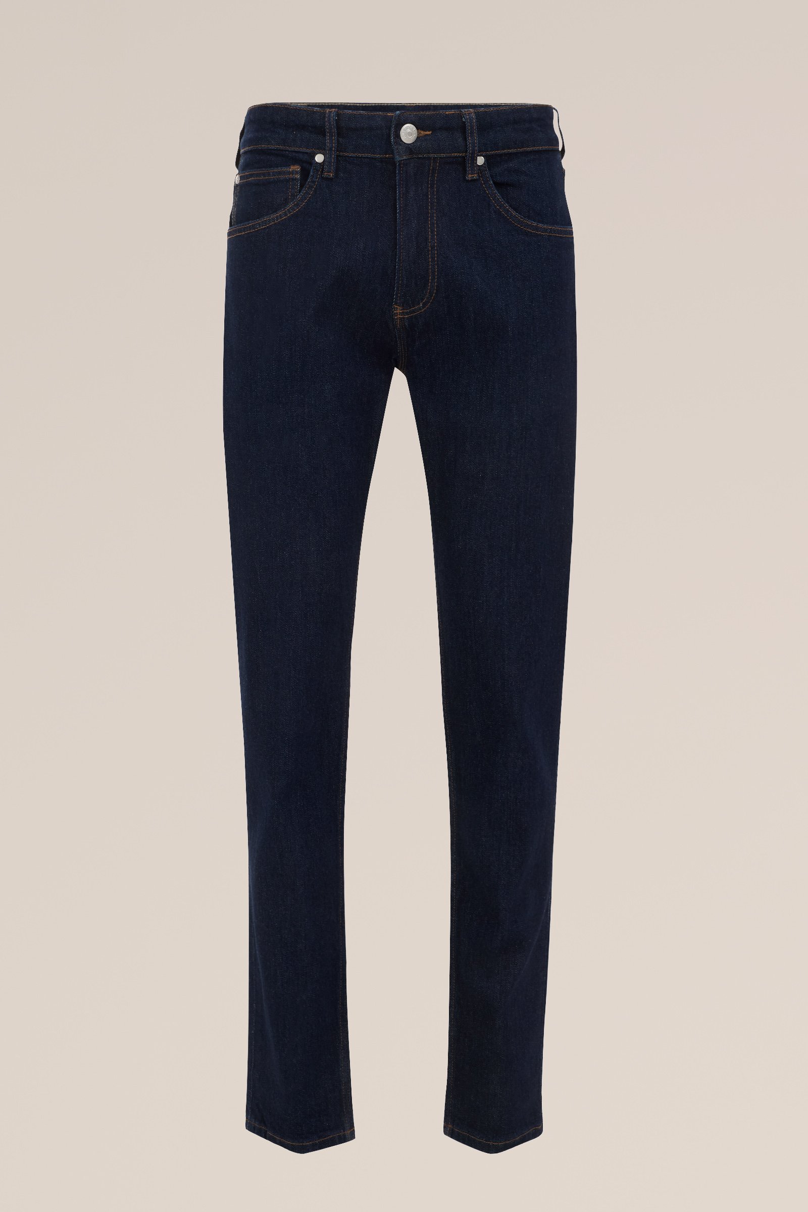 Rain ready slim fit jeans met medium stretch Fundamentals Donkerblauw