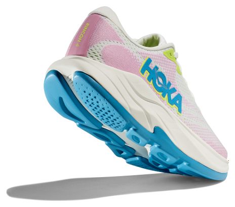 Chaussures Running Hoka Rincon 4 Blanc/Rose/Bleu Femme