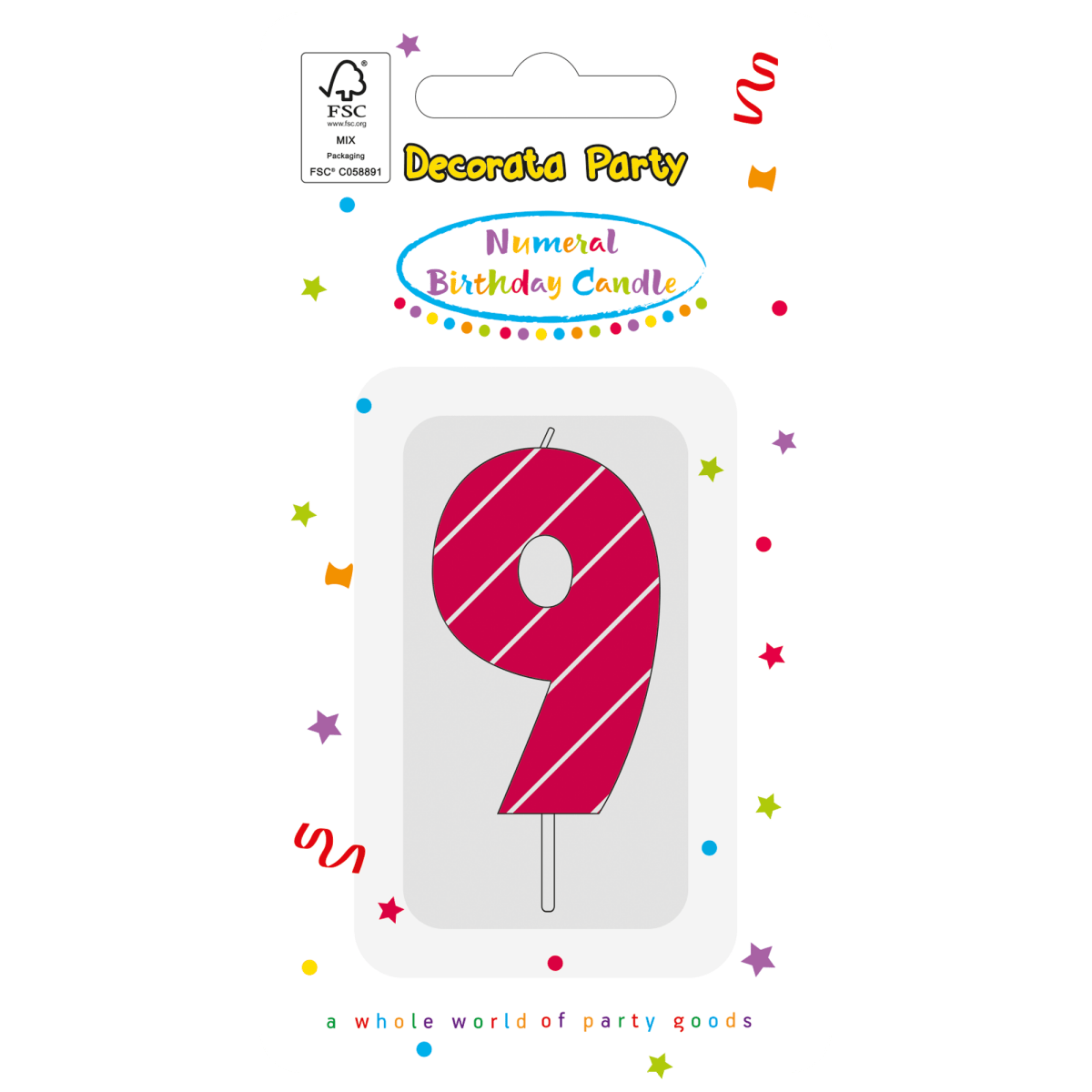 9 Jaar Kaars Roze