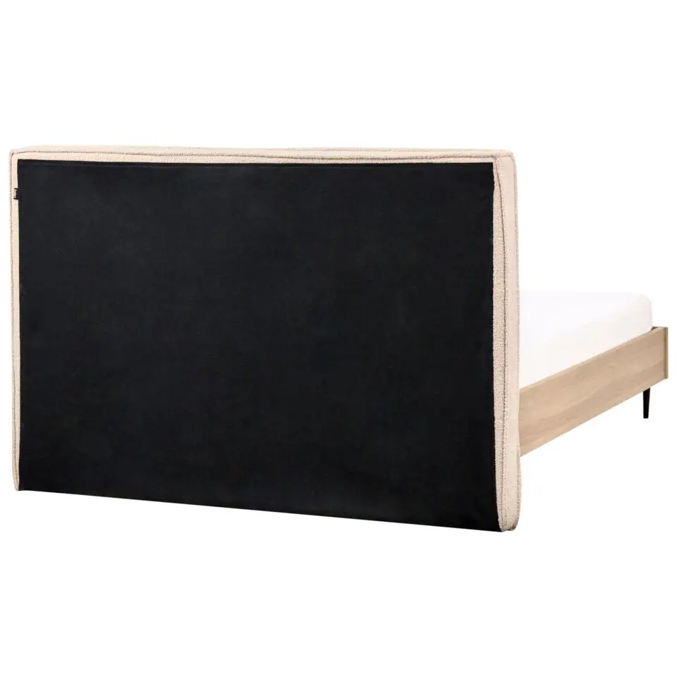 IZERNORE - Bed - Beige - 140 x 200 cm - Bouclé