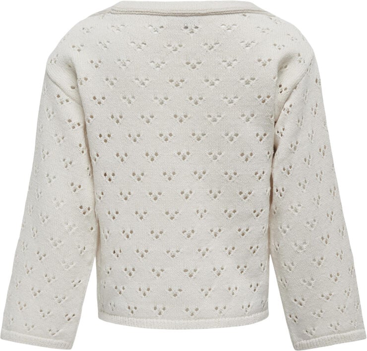 ONLY KOGINA LIFE L/S V-NECK CARDIGAN KNT Hvid