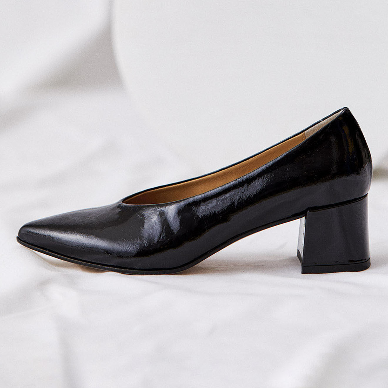 Mellow Yellow Escarpins en Cuir verni Pina noirs - Talon 5 cm