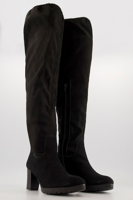 Overknee-Stiefel, XXL-Schaft, Reißverschluss, Weite H