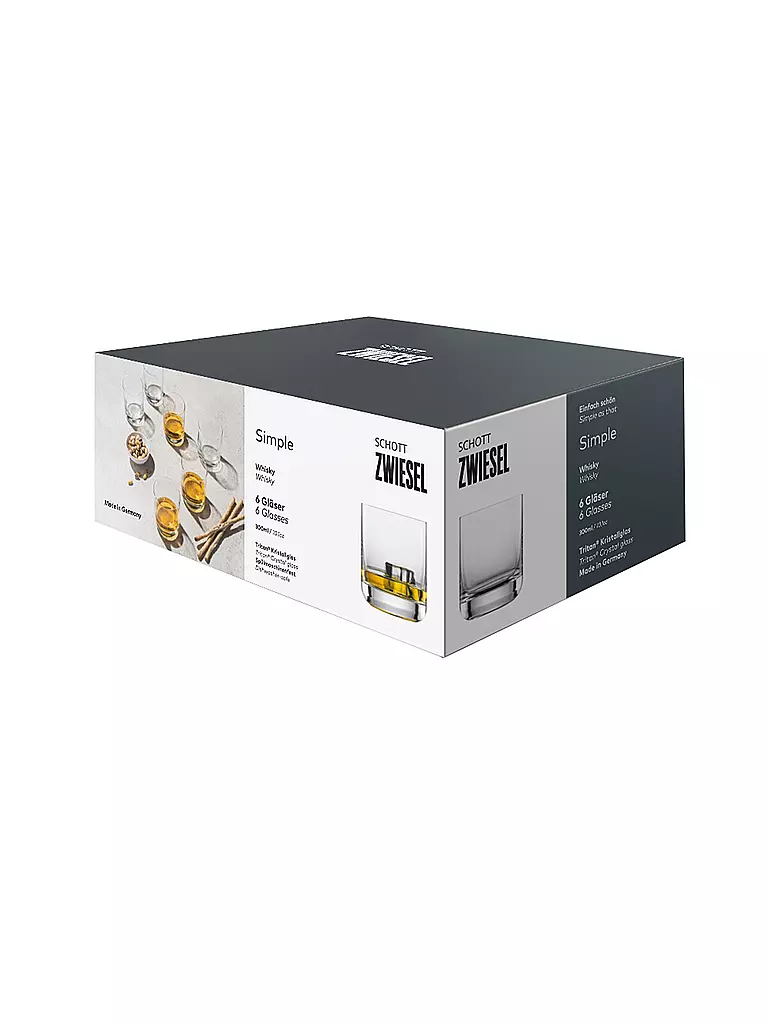 ZWIESEL GLAS Whiskyglas 6er Set SIMPLE 300ml transparent