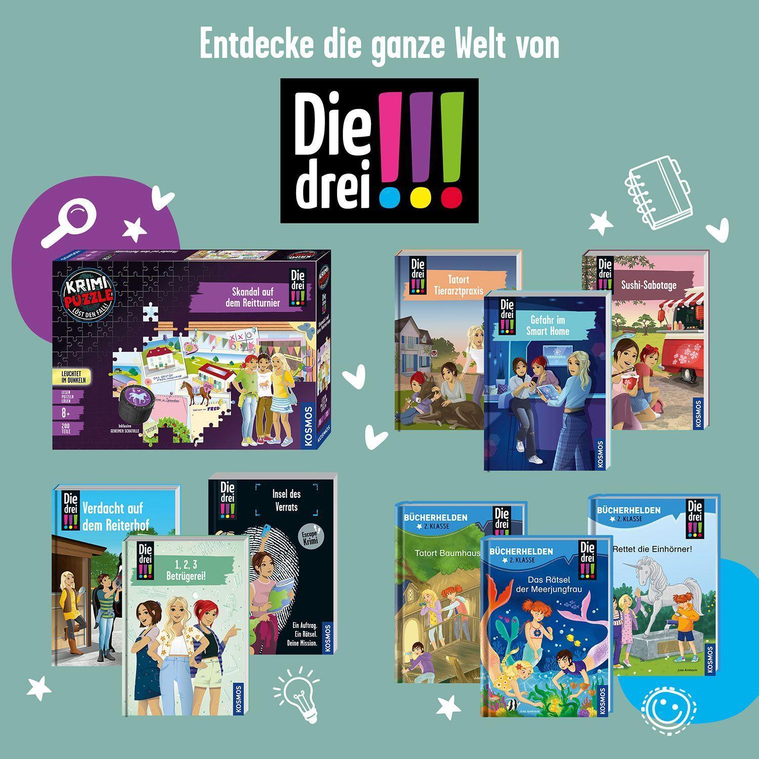 Krimi-Puzzle: Die drei !!! - Skandal auf dem Reitturnier 200-teilig