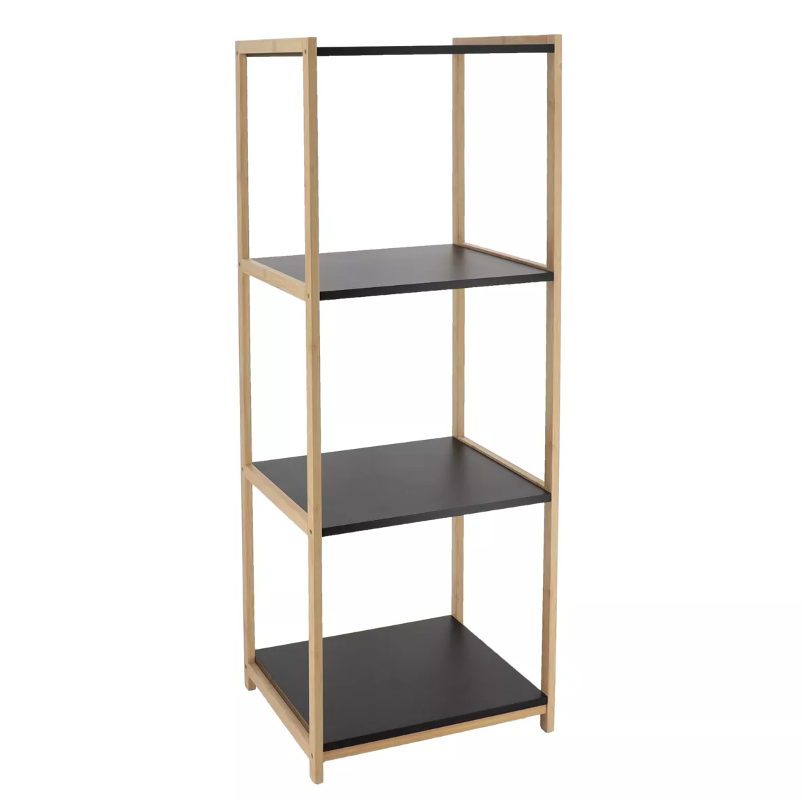 Meuble de rangement bambou 4 étagères (35 x H102 cm) Harmonie Noir