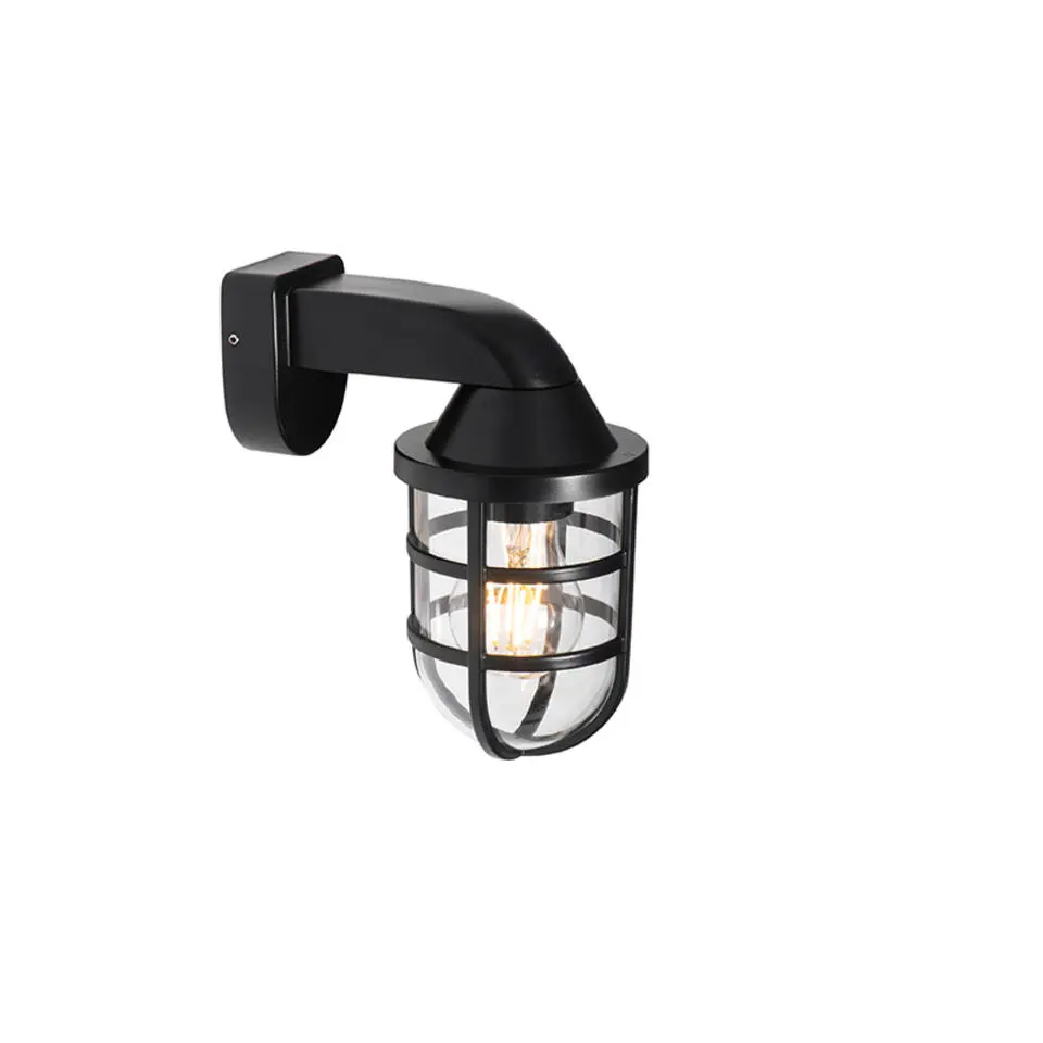Qazqa wandlampen buiten joeri zwart e27