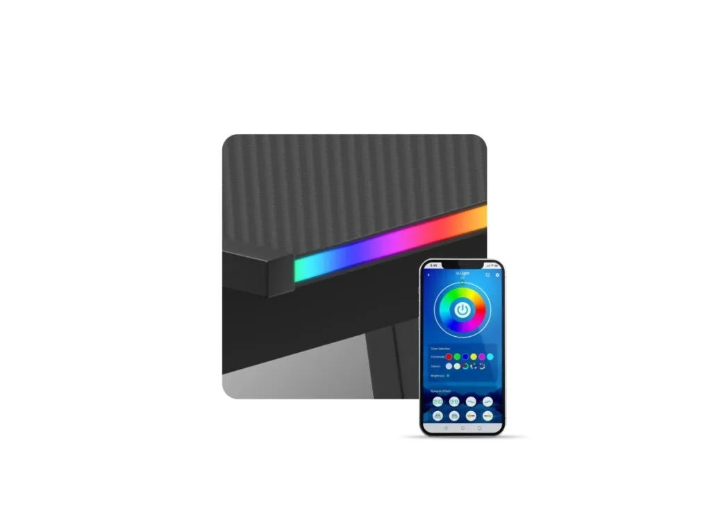 Huzaro Hero 6.0 Balck RGB gaming-skrivebord