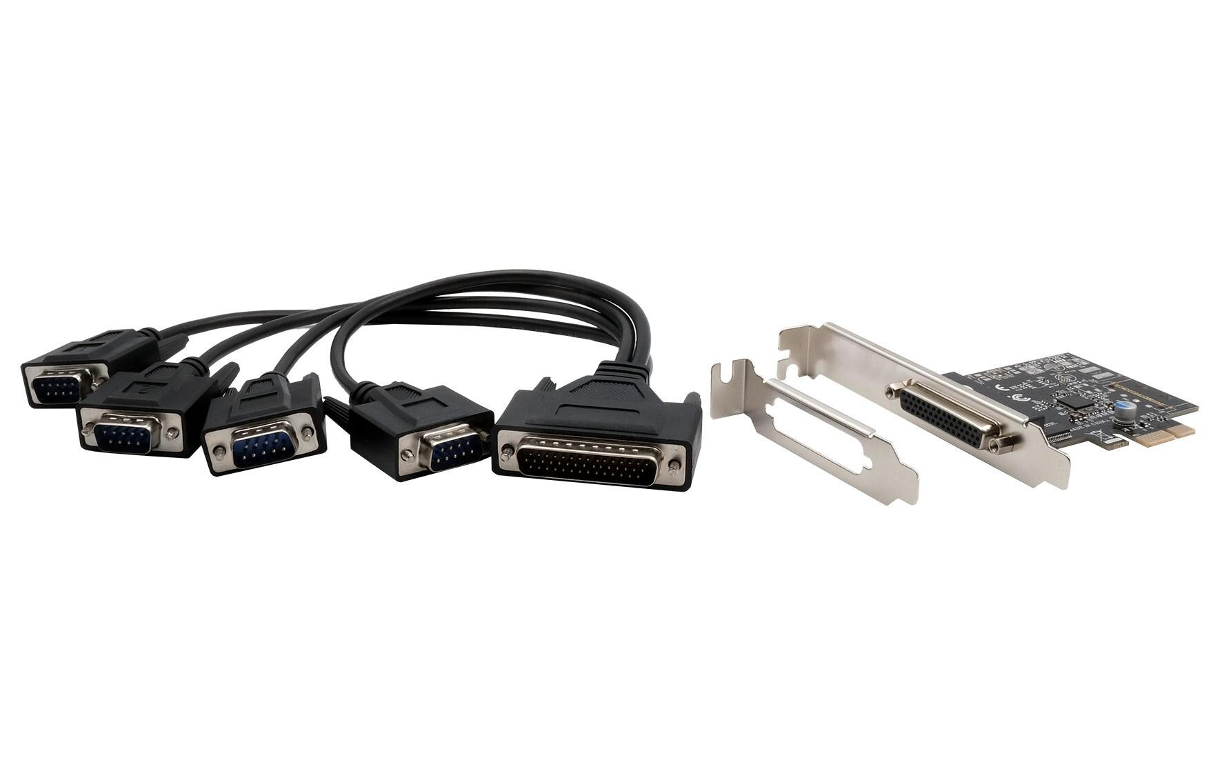PCI-Express-Karte EX-46024PCIe-Karte mit 4 seriellen RS-232-Anschlüssen