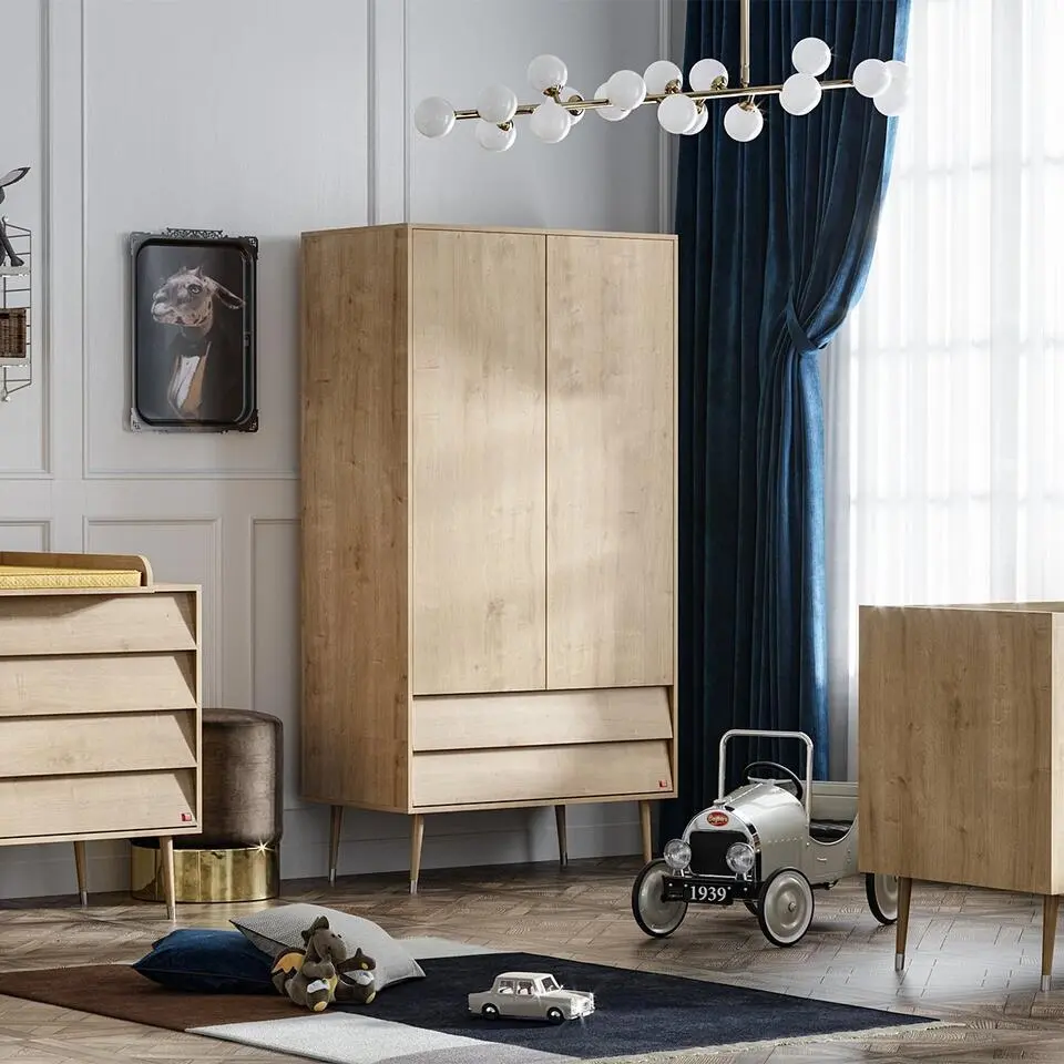 CALICOSY - Kast 2 Deuren 2 Laden Bosque - 55x100x191 cm