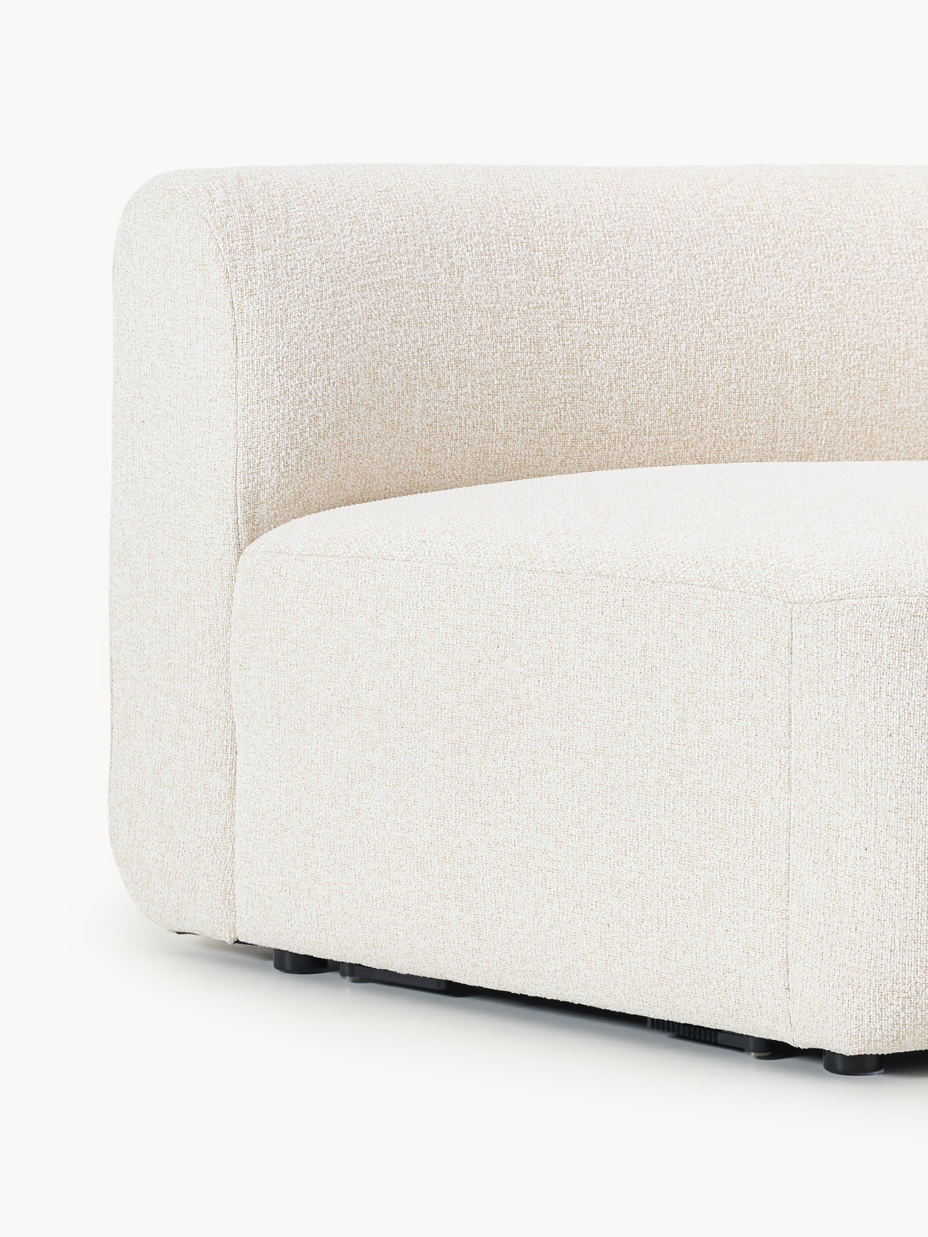 Ronde bouclé hoekmodule Sofia