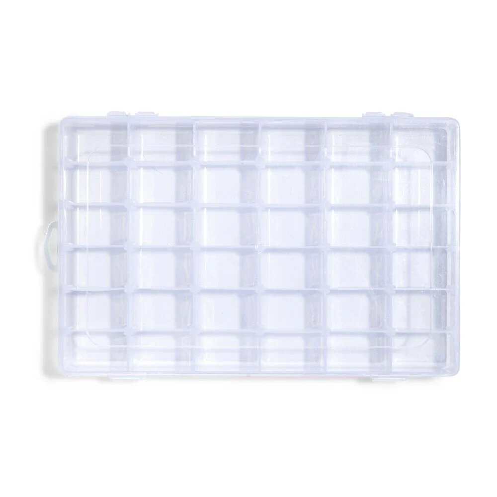 Boîte de rangement pour vis et quincaillerie 36 compartiments 18,3x27,5cm