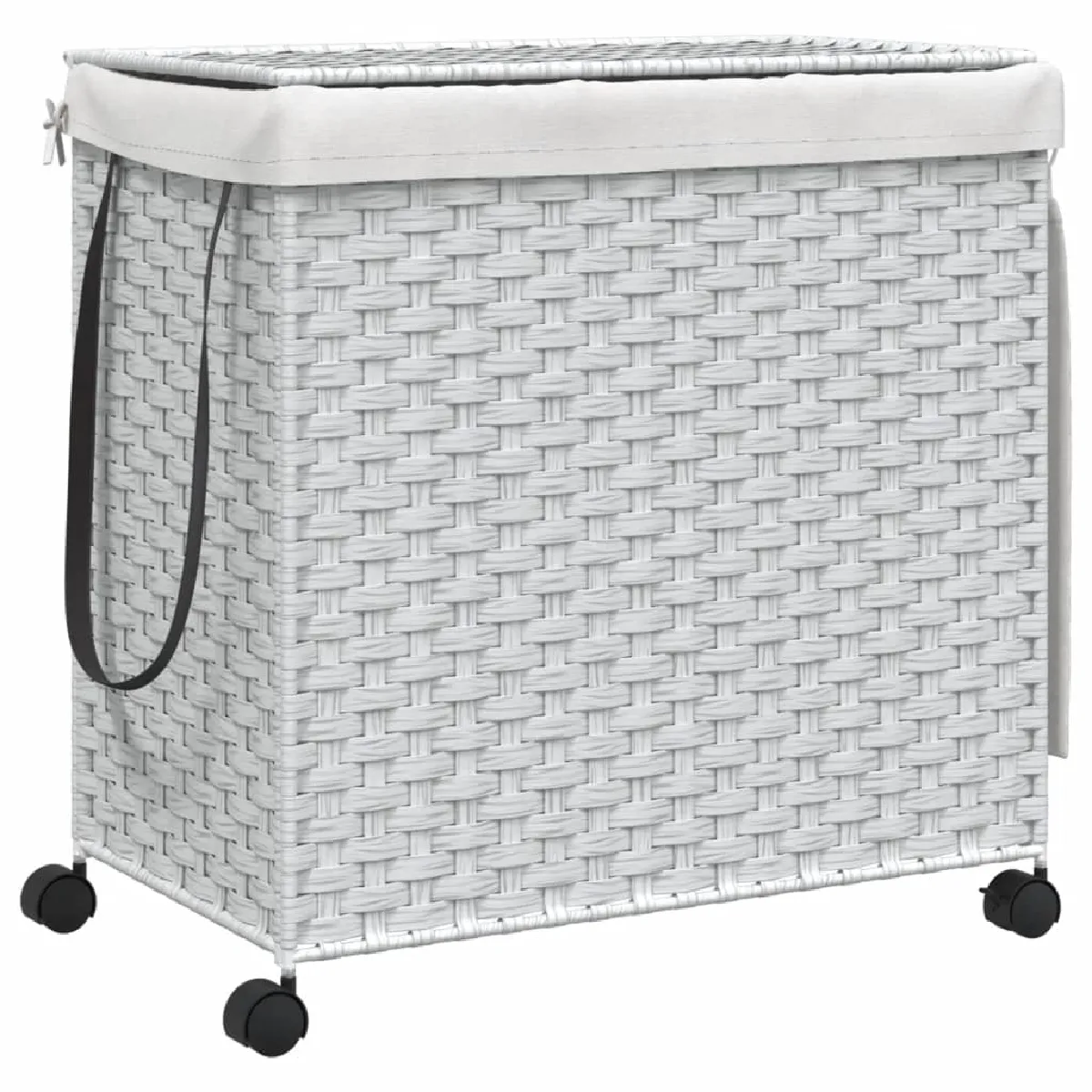 VidaXL Panier à Linge - Blanc