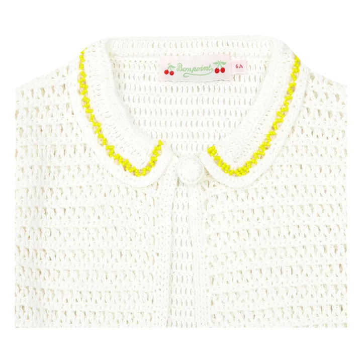 Bonpoint Cardigan Crochet et Perles Claro | Blanc